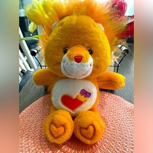 2004 Care Bear Cousins Orange Brave Heart Lion Plush